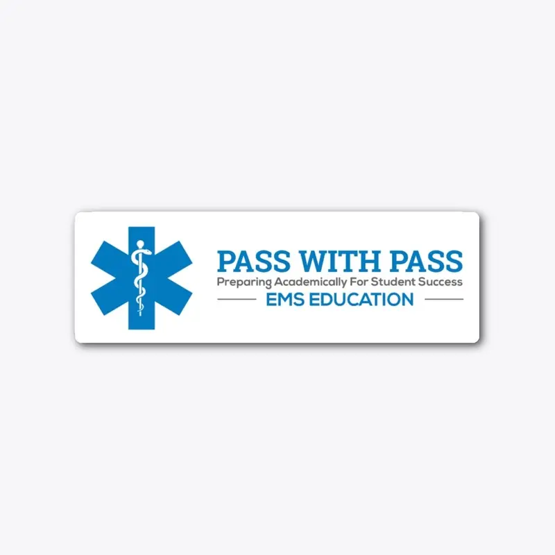 Pass with PASS Die Cut Sticker