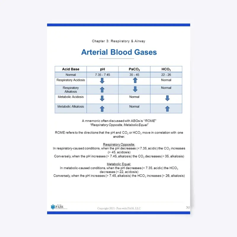 Arterial Blood Gases - 18" x 24" Poster